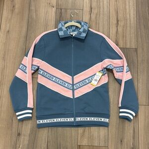 Blue and Pink Eleven Track Jacket